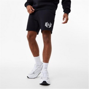 Black Everlast 1910 Laurel Men's Shorts | 57841GAQW