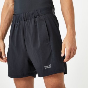 Black Everlast 2 In 1 Men's Shorts | 81257FYJM