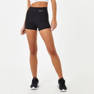 Black Everlast 3 Inch Women's Shorts | 63492ZNOL