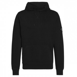 Black Everlast Badge Men's Hoodie | 15647IRTW