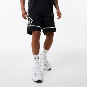 Black Everlast Basketball Panel Men's Shorts | 68329TUSR