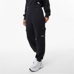 Black Everlast Cargo X Women's Sweatpants & Joggers | 45367NMEP