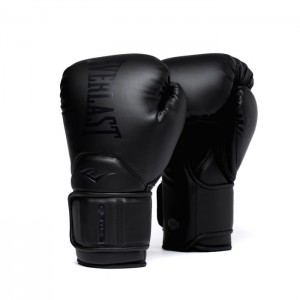 Black Everlast Elite 2 Pro Training-Hook and Loop Unisex Boxing Gloves | 36954WJAB