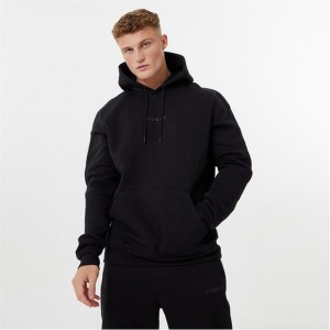 Black Everlast Men's Hoodie | 60589PYUC