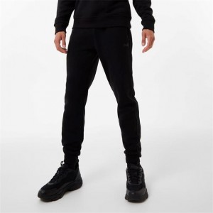 Black Everlast Premium Closed Hem Men's Sweatpants & Joggers | 64729ASLD