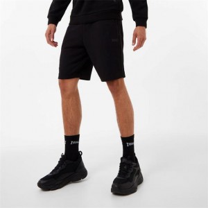 Black Everlast Premium Jersey Men's Shorts | 73581QPTU