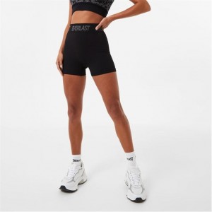 Black Everlast Seamless 3 Inch Women's Shorts | 62837DPXJ