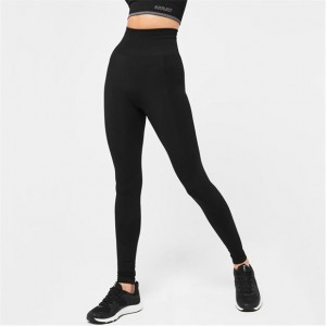 Black Everlast Super High Waisted Racer Women's Legging | 63075WFHR