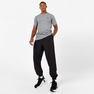 Black Everlast Woven Track Men's Sweatpants & Joggers | 08915FZQI