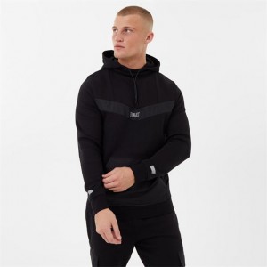 Black Everlast X Fleece Men's Hoodie | 32169TYHW