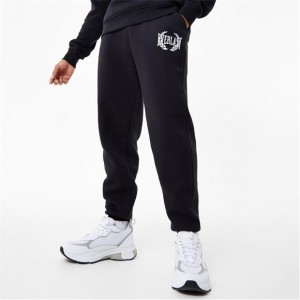 Black Everlast X Laurel Men's Sweatpants & Joggers | 76480LSJU