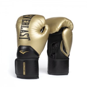 Black Gold Everlast Elite 2 Unisex Boxing Gloves | 49820KBNS