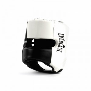 Black White Everlast Elite 2 Unisex Boxing Headgear | 45720GNFU