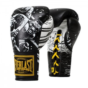 Black White Everlast Limited Edition! X GianGalang Powerlock Fight Unisex Boxing Gloves | 72108EILG