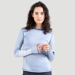 Blue Everlast Colorplay Long Sleeve Women's T-Shirt | 57610CEXM