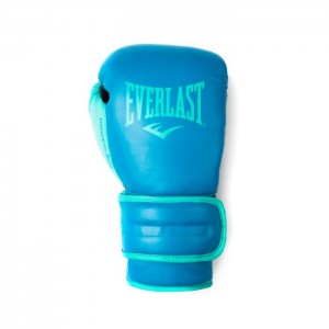 Blue Everlast Powerlock2 Training Unisex Boxing Gloves | 81205KNFW