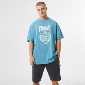 Blue Everlast Protex Laurel Men's T-Shirt | 73105PHKI