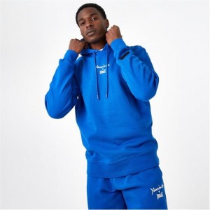 Blue Everlast X Yiannimize Overhead Taped Men's Hoodie | 17830DXPF