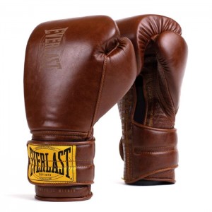 Brown Everlast 1910 Pro Sparring Hook & Loop Unisex Boxing Gloves | 04912NEGY