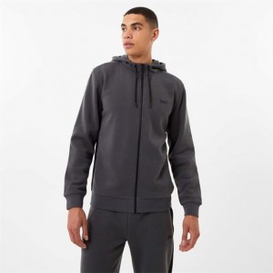 Dark Grey Everlast Premium Zip Through Men's Hoodie | 64390UVXC