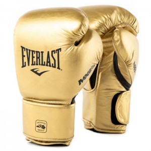 Gold Everlast Limited Edition MX2 Pro Hook and Loop Unisex Boxing Gloves | 63219CHGY