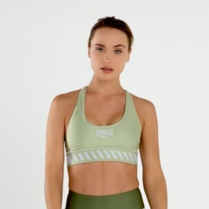 Green Everlast Colorplay Women's Sports Bra | 18930AZWT