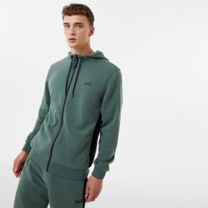 Green Everlast Premium Zip Through Men's Hoodie | 39674XTYP