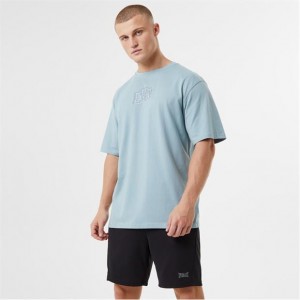 Grey Blue Everlast Shadow EVR Men's T-Shirt | 49215SZPC