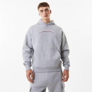 Grey Everlast Boxing Club Men's Hoodie | 35671JWQG