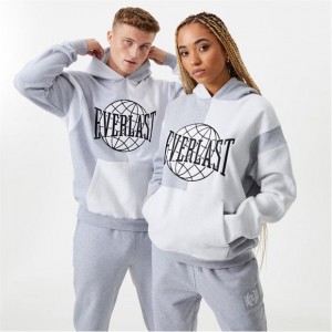 Grey Everlast Contrast Women's Hoodie | 41956LKWC