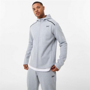 Grey Everlast Elevated Zip Through Men's Hoodie | 26317COSU