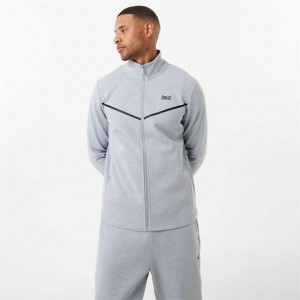 Grey Everlast Elevated Zip Through Top Men's Hoodie | 09275QZIV