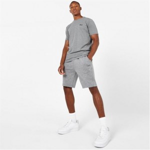 Grey Everlast Elite Fleece Men's Shorts | 31592AISV