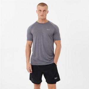 Grey Everlast Essential Poly Men's T-Shirt | 43518HUVT