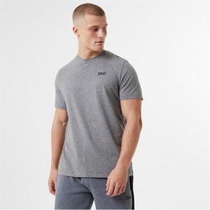 Grey Everlast Logo Men's T-Shirt | 91673SXNK