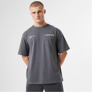 Grey Everlast Logo Pocket Men's T-Shirt | 78035FWBK