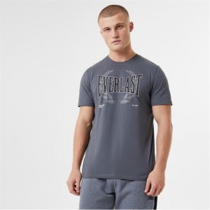 Grey Everlast MX Laurel Men's T-Shirt | 49710HYRS