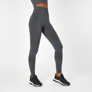 Grey Everlast Super High Waisted Racer Women's Legging | 21859UGCF