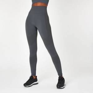 Grey Everlast Super High Waisted Racer Women's Legging | 26139WLKB