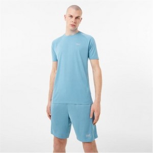 Light Blue Everlast Essential Poly Men's T-Shirt | 30271ZNME