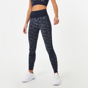 Navy Blue Everlast Seamless Camo Women's Legging | 61975TQKG