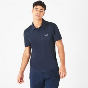 Navy Everlast Logo Men's Polo | 97426JYBH