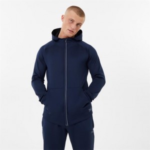 Navy Everlast Track Men's Hoodie | 48510MVHO