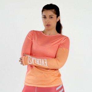 Orange Everlast Colorplay Long Sleeve Women's T-Shirt | 28965CAYW