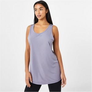 Purple Everlast Cross Back Women's Tank Top | 28975NZVG