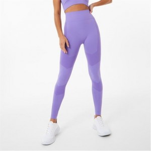 Purple Everlast Super High Waisted Racer Women's Legging | 30247AZLS