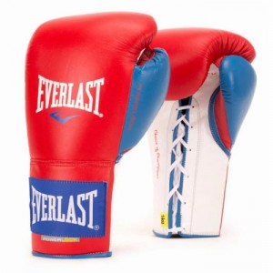 Red Blue Everlast Powerlock Pro Fight Unisex Boxing Gloves | 49638FHPN