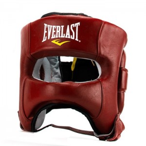 Red Everlast Elite Unisex Boxing Headgear | 14068VHFZ