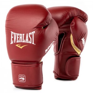 Red Everlast MX2 Pro Hook and Loop Unisex Training Gloves | 60529DAUR