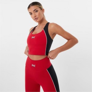 Red Everlast Paneled Women's Sports Bra | 71304JPBD